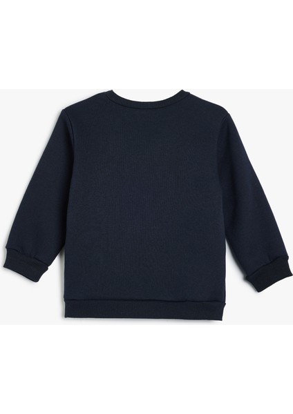 Dinozorlu Sweatshirt Bisiklet Yaka Uzun Kollu fiyatları