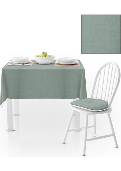 Su Yeşili Düz Renk Masa Örtüsü 120x140