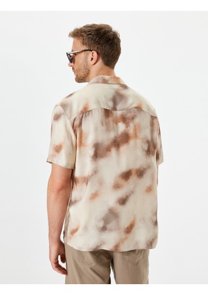 Kısa Kollu Gömlek Devrik Yaka Viskon fırsatları