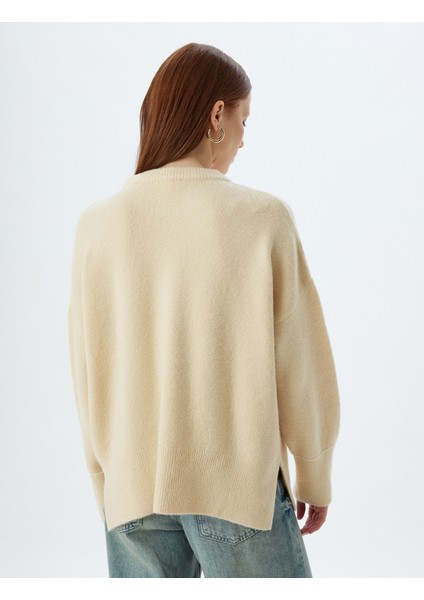 Oversize Triko Kazak Yumuşak Dokulu Uzun Kollu Bisiklet Yaka fırsatları