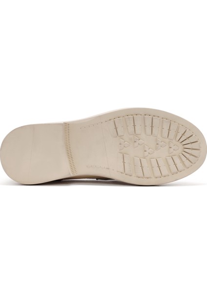 Kadın Bej Toka Detaylı Maskülen Loafer 24WFD511718