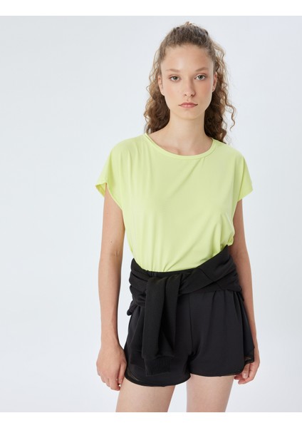 Oversize Spor Tişört Basic Bisiklet Yaka Kısa Kollu fiyatları