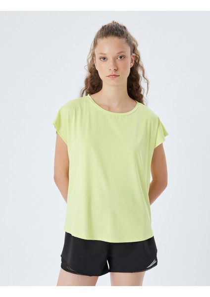 Oversize Spor Tişört Basic Bisiklet Yaka Kısa Kollu modelleri