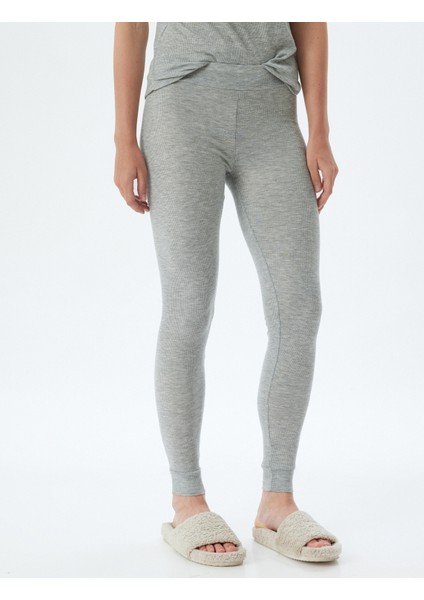 Pijama Altı Fitilli Örme Jogger Standart Bel modelleri