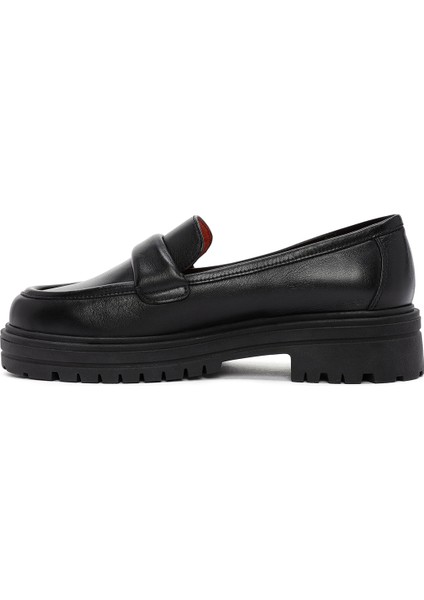 Gritti Kadın Siyah Deri Maskülen Loafer 24WFD110418 fiyatları