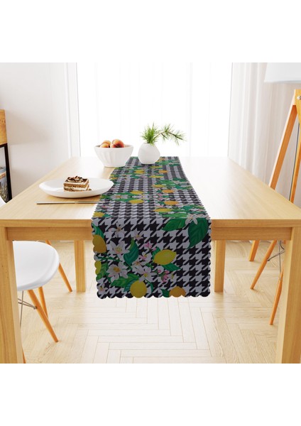 Limon Ağacı Desenli Runner 40x140