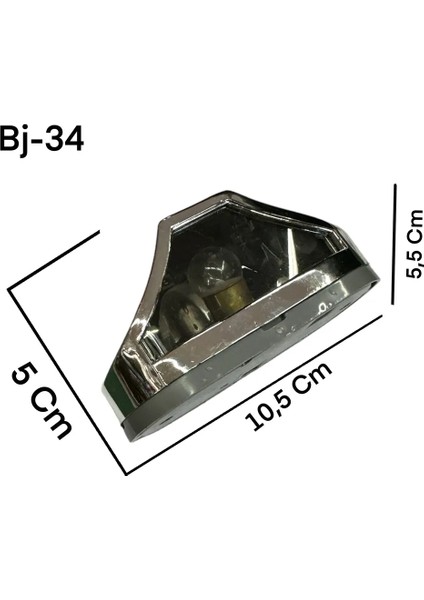 1 Adet Nikelaj Plaka Lambası Plastik Kasa
