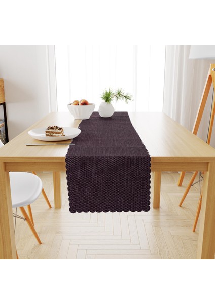 Mürdüm Keten Dokulu Runner 40x140 -5364-