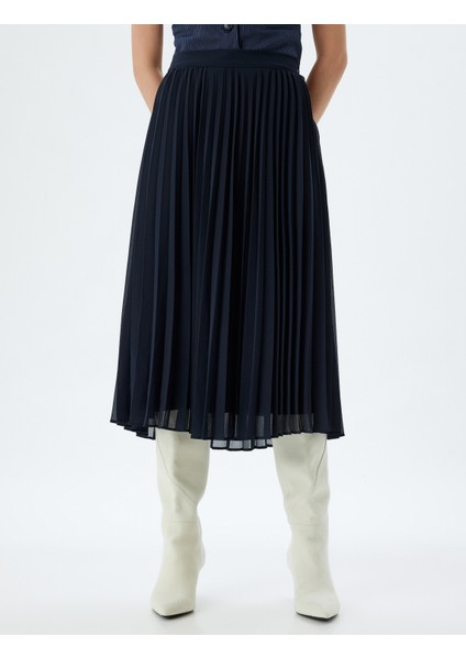 Pileli Midi Boy Etek Yüksek Bel modelleri