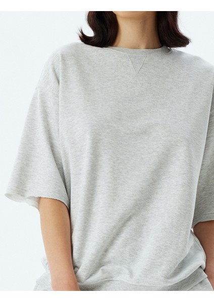 Kısa Kollu Sweat Bisiklet Yaka Pamuklu indirimleri