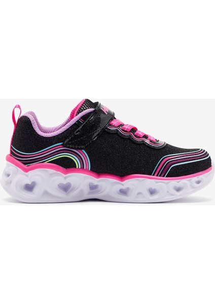 Heart Lights - Retro Hearts Büyük Kız Çocuk Siyah Işıklı Spor Ayakkabı 302689L Bkmt fiyatları