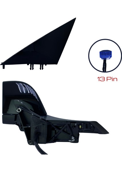 Dış Dikiz Aynası Tesla Model 3 2021-2024 Elektrikli, Isıtmalı, Otomatik Katlanır, Astarlı Kapak, 13 Pin indirimleri