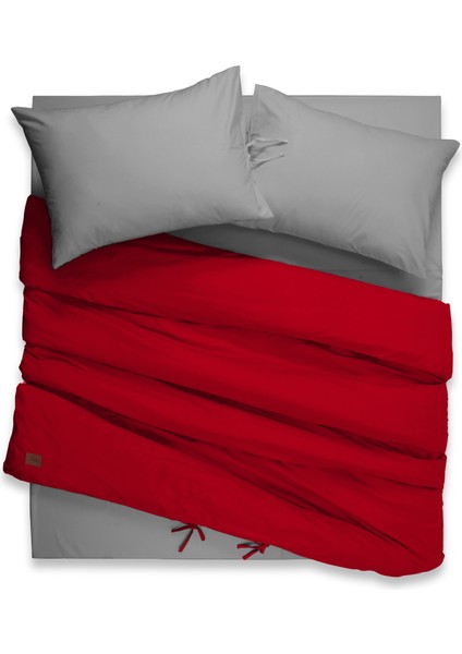 %100 Pamuk 62 Tel (155 TC) Çift Kişilik Nevresim Takımı 140x200cm +30cm Lastikli Çarşaflı