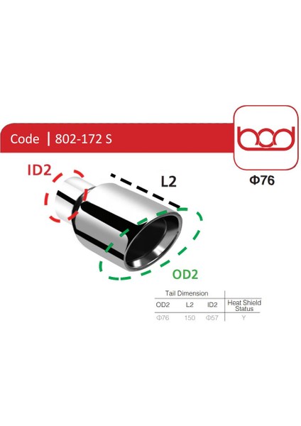 Egzoz Ucu 802-172 S