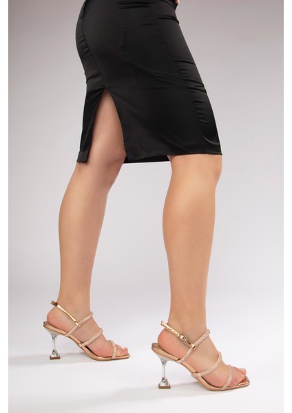 Sihana Kadın Topuklu Sandalet Rose Dore modelleri