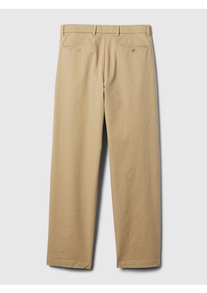 Erkek Bej Gapflex Modern Khaki Baggy Pantolon