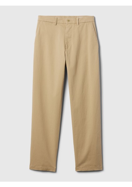 Erkek Bej Gapflex Modern Khaki Baggy Pantolon