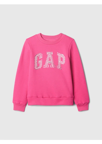 Kız Çocuk Pembe Gap Logo Fleece Sweatshirt