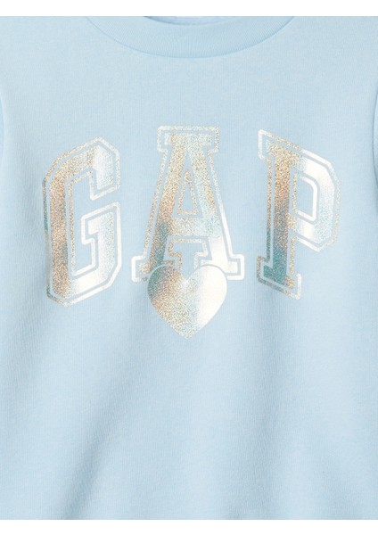 Kız Çocuk Mavi Gap Logo Fleece Sweatshirt