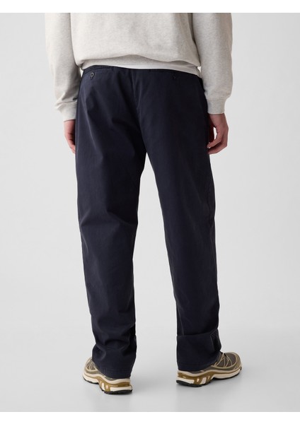 Erkek Lacivert Gapflex Modern Khaki Baggy Pantolon