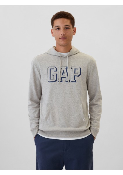 Erkek Gri Gap Logo Fransız Havlu Kumaş Sweatshirt