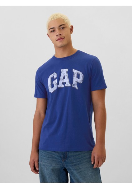 Erkek Mavi Everyday Soft Gap Logo T-Shirt