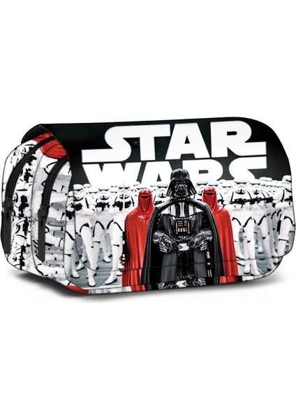 Star Wars Kalem Çantası Çift Katmanlı Öğrenci Kırtasiye Karikatür Kalem Çantası (Yurt Dışından)