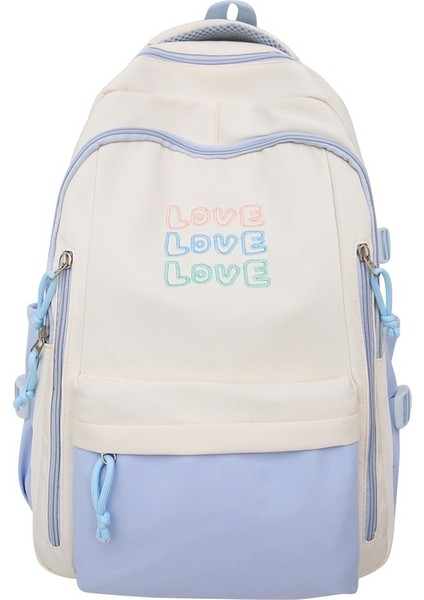 Sırt Çantası Japon ve Kore Taze Kadın Çantası Sırt Çantası Kontrast Renk Sırt Çantası (Yurt Dışından)