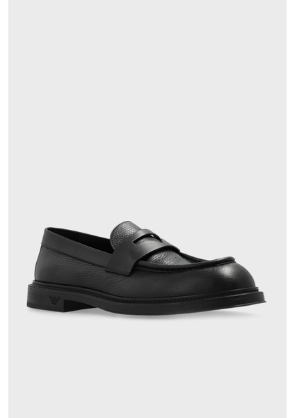 Emporio Armani Deri Mokasen Ayakkabı Erkek Ayakkabı X4A190 Xr207 K001