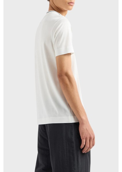 Pamuklu Bisiklet Yaka T-Shirt Erkek T-Shirt 6D1T95 1josz 0101 fiyatları