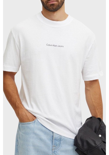 Calvin Klein Sırt Baskılı Relaxed Fit T-Shirt J30J325688YAF Erkek T-Shirt J30J325688 Yaf