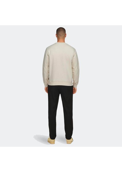 Erkek Sweatshirt Krem 22030384 Onsdan Unbrushed Reg