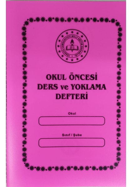 Okul Öncesi Ders ve Yoklama Defteri