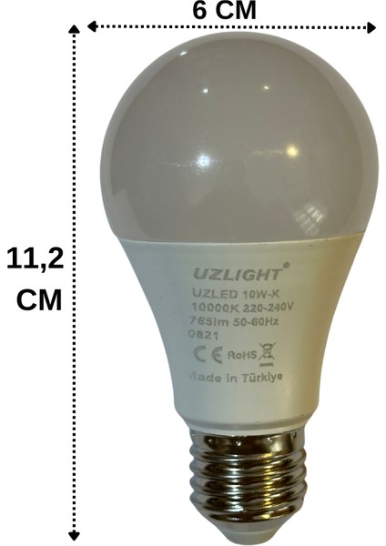 10W (75W) 1000K (Kırmızı Işık) E27 Duylu LED Ampul (4 Adet)