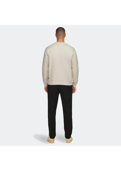 Erkek Sweatshirt Krem 22030384 Onsdan Unbrushed Reg fiyatları