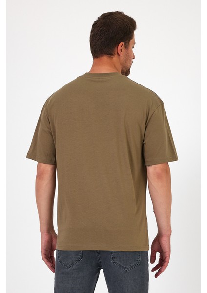 Erkek Bisiklet Yaka Baskılı T-Shirt 0210 modelleri