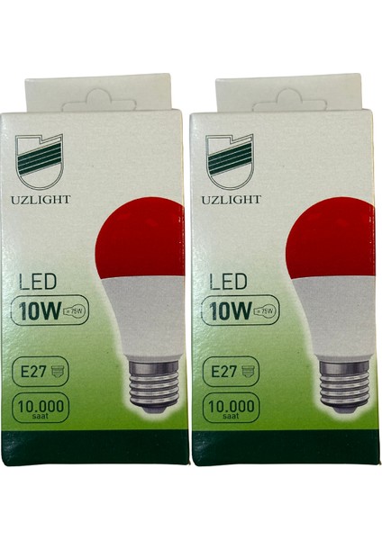 10W (75W) 1000K (Kırmızı Işık) E27 Duylu LED Ampul (2 Adet)