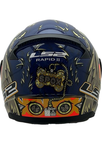 Rapıd 2 Spox Mavi-Gri Kask Sarı Cam