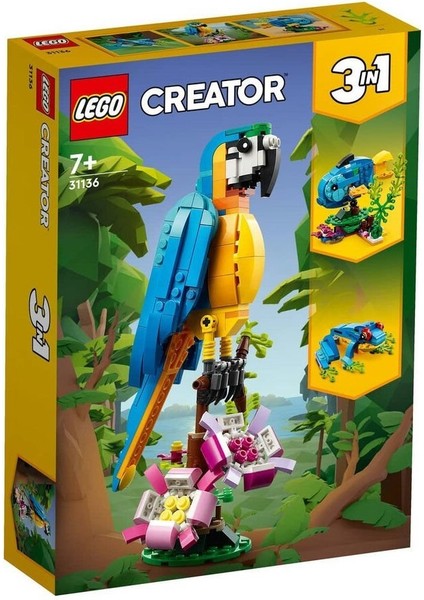 31136 LEGO Creator 3in1 - Egzotik Papağan 253 Parça +7 Yaş