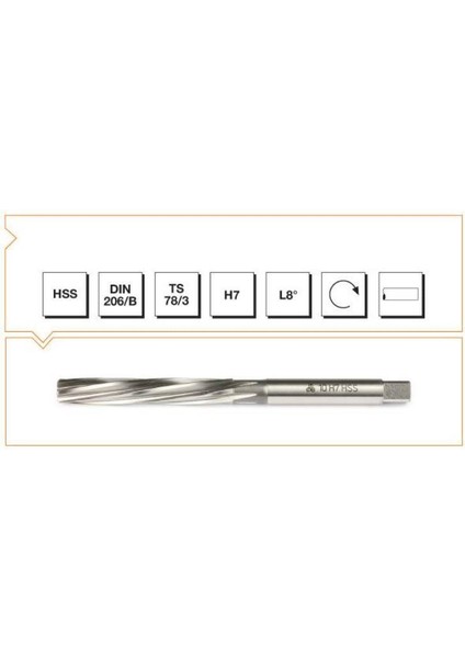 Makina Takım B00301010200 Hss Dın 206 L-Rn El Raybası 2 mm H7