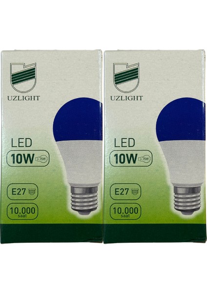 10W (75W) 11000K (Mavi Işık) E27 Duylu LED Ampul (2 Adet)