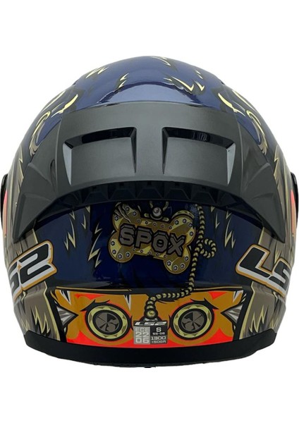 Rapıd 2 Spox Mavi-Gri Kask Mavi Cam+Spoiler