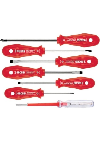 1040 Red Series 7'li Tornavida Seti