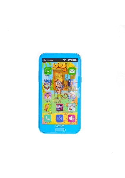 Oyuncak Cep Telefonu Kukuli Mavi Işıklı Sesli Türkçe
