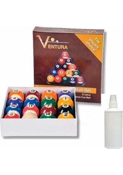 Amerikan Ventura Bilardo Topu + Top Cilası