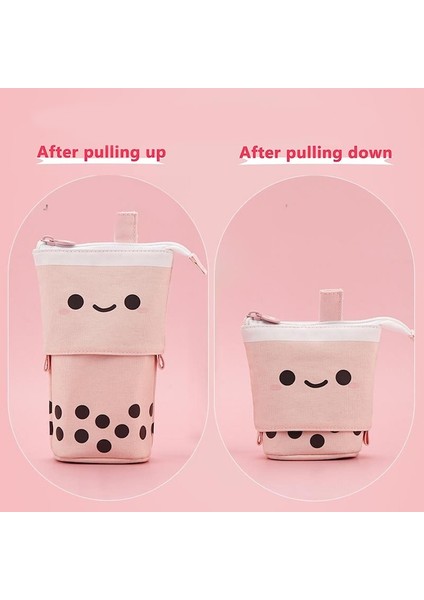 Çok Fonksiyonlu Katlanır Kalem Kutusu, Büyük Kapasiteli, Pembe (Yurt Dışından)