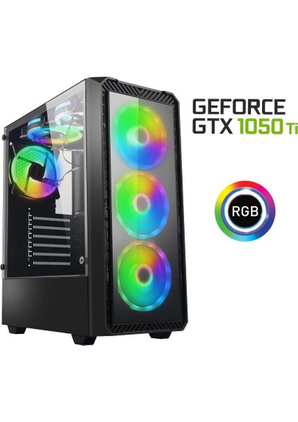 XSR536 I5 3470 16GB Ram 512GB M.2 Nvme SSD 4gb GTX1050 Ti Ekran Kartı 24" Dual Curved Oyun Bilgisayarı