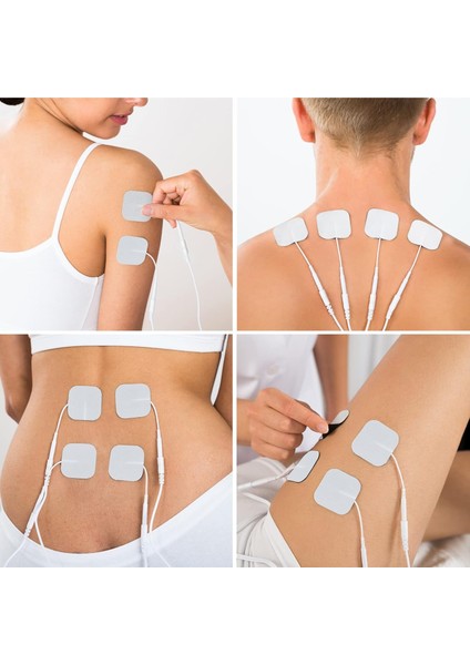5 Paket Tens Elektrod Pedi 5x5 cm Extra Güçlendirilmiş Yapışkanlı Esnek Kıvrılabilir Kumaş
