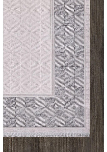 Mina 09106D Gri Çerçeve Desen Bambu Halı fiyatları