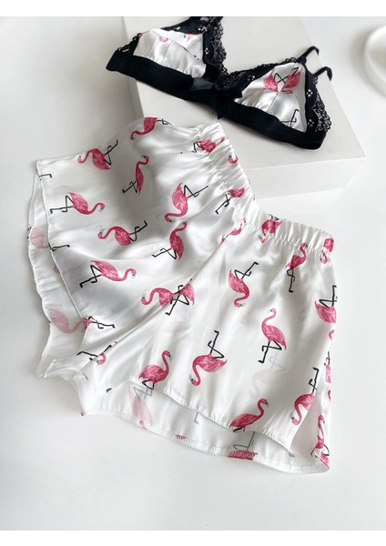 Flamingo Baskılı Şortlu Takım fırsatları